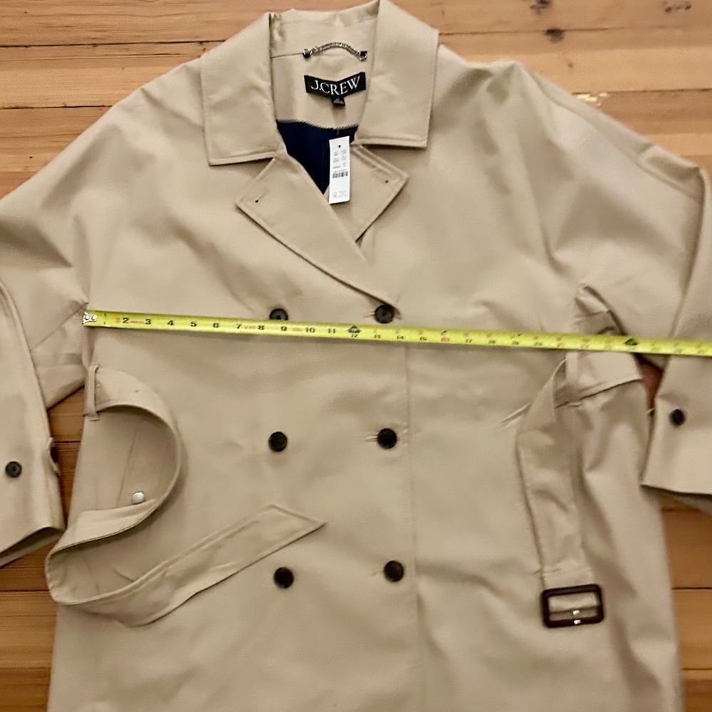 J.Crew Short Trench Coat. Size XL. NWT. - Picture 12 of 15